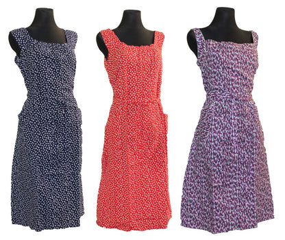 Kleid Trägerkleid Hauskleid Seersucker Gartenkleid Strandkleid Baumwolle