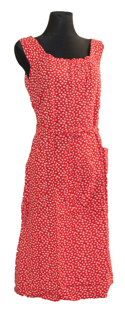 Kleid Trägerkleid Hauskleid Seersucker Gartenkleid Strandkleid Baumwolle