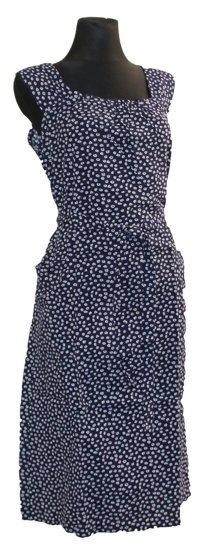 Kleid Trägerkleid Hauskleid Seersucker Gartenkleid Strandkleid Baumwolle
