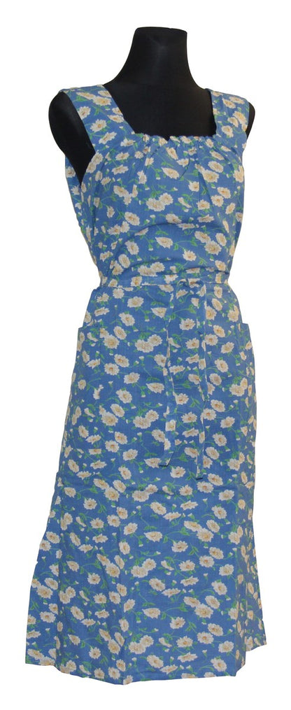 Kleid Trägerkleid Hauskleid Seersucker Gartenkleid Strandkleid Baumwolle
