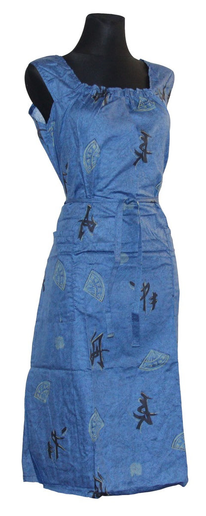 Kleid Trägerkleid Hauskleid Gartenkleid Strandkleid Satin