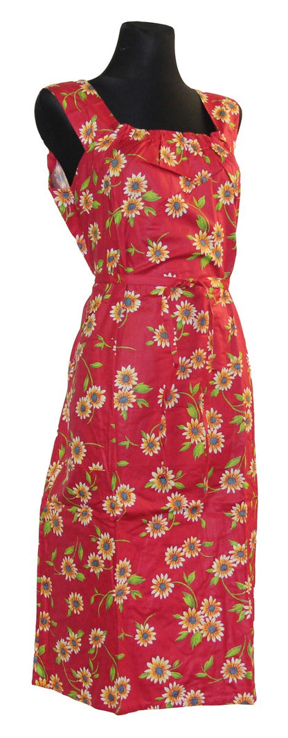 Kleid Trägerkleid Hauskleid Gartenkleid Strandkleid Satin