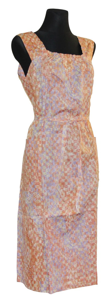 Kleid Trägerkleid Hauskleid Gartenkleid Strandkleid Satin