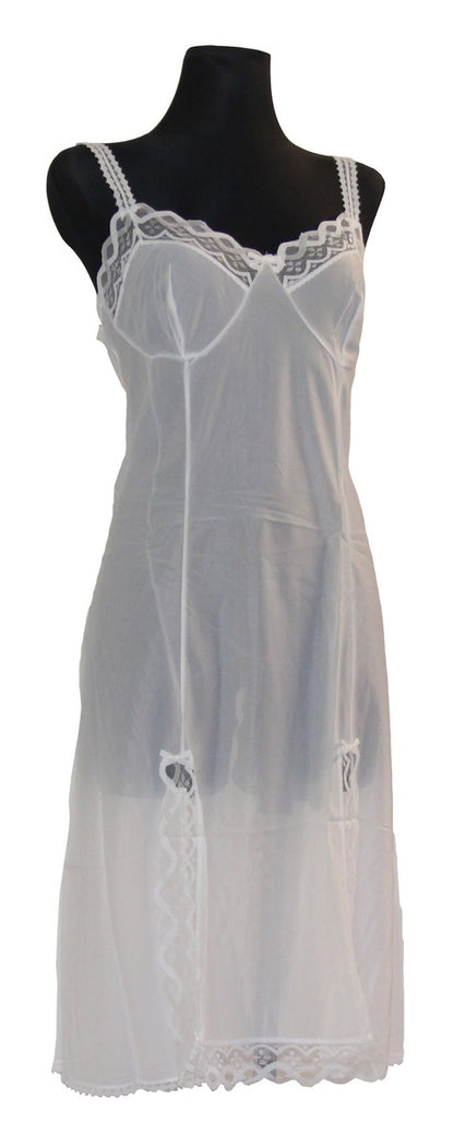 Damen Unterkleid Unterrock mit Spitze