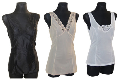 Damen Hemdrock mit Spitze versch. Farben