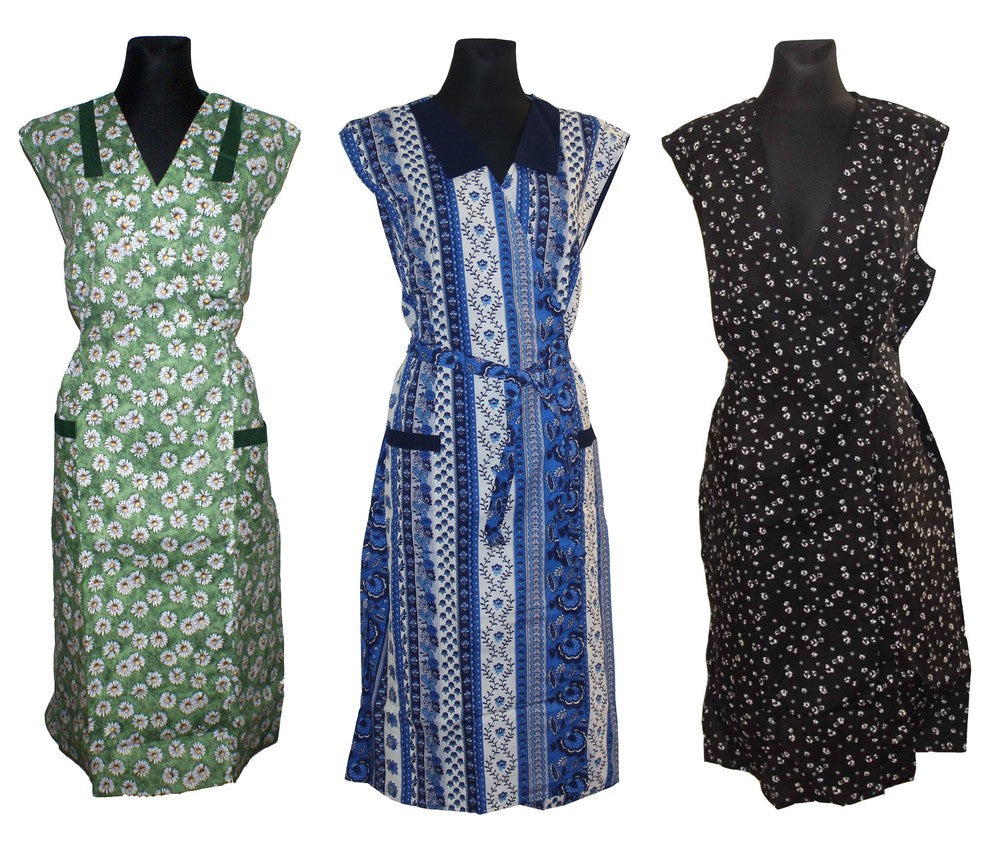 Wickelkittel Kittel Schürze Hauskleid Wickelschürze