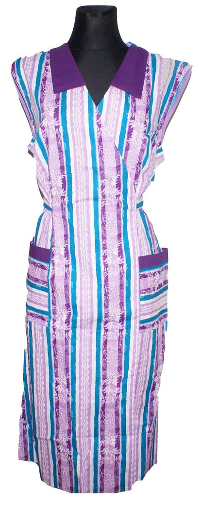 Wickelkittel Kittel Schürze Hauskleid Wickelschürze