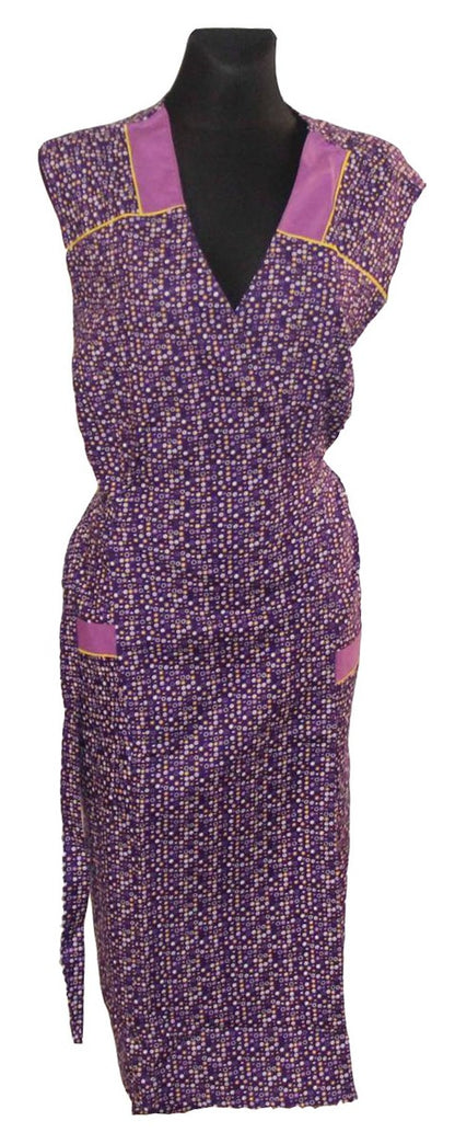 Wickelkittel Kittel Schürze Hauskleid Wickelschürze