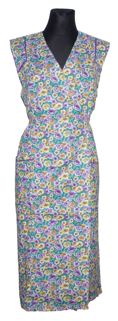 Wickelkittel Kittel Schürze Hauskleid Wickelschürze