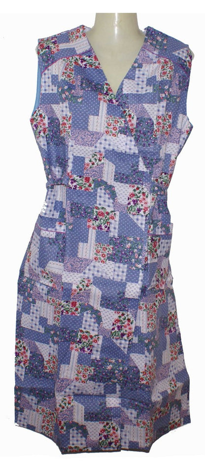 Wickelkittel Kittel Schürze Hauskleid Wickelschürze