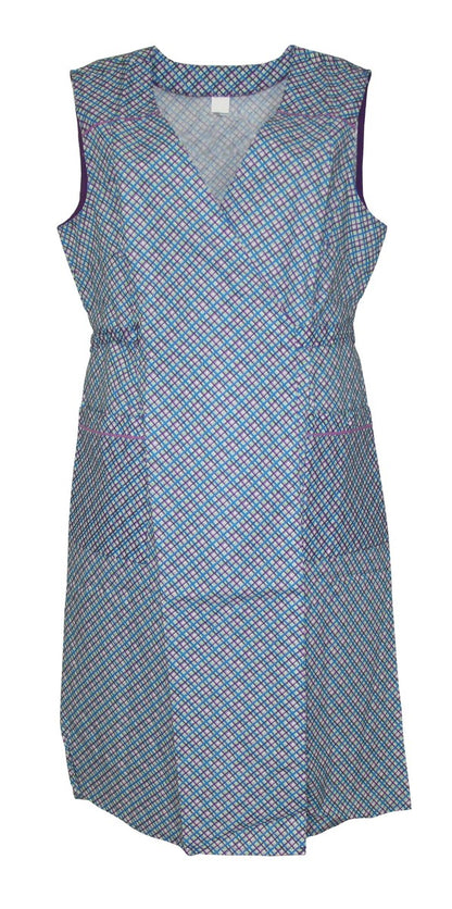 Wickelkittel Kittel Schürze Hauskleid Wickelschürze ohne Arm Baumwolle