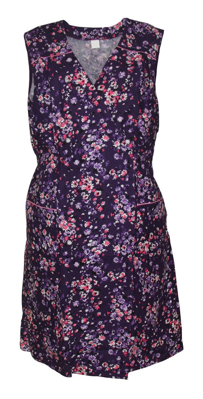 Wickelkittel Kittel Schürze Hauskleid Wickelschürze ohne Arm Baumwolle
