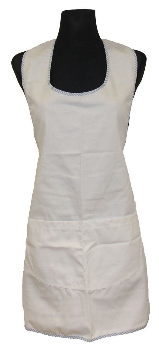 Trägerschürze Latzschürze Schürze Grillschürze weiß Baumwolle Polyester