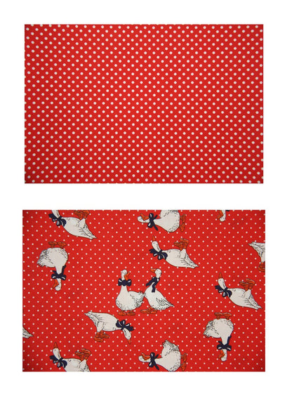 Baumwolle Stoff mit Punkten Enten Meterware Dekorationsstoff Bekleidungsstoff