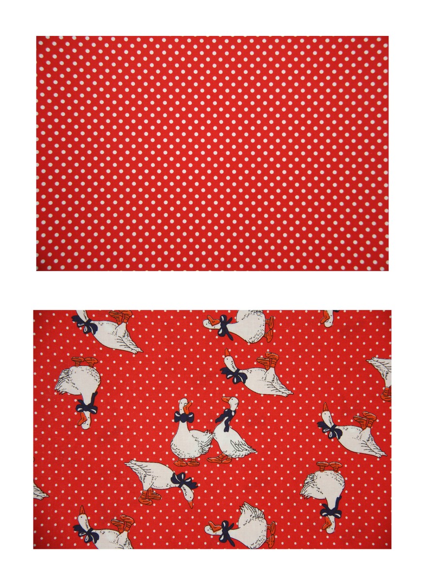 Baumwolle Stoff mit Punkten Enten Meterware Dekorationsstoff Bekleidungsstoff