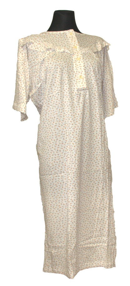 Nachtwäsche Nachtkleid Nachthemd 1/4 Arm Nachtgewand Damen