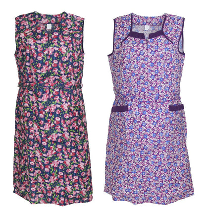 Reißverschluss Kittel RV Schürze Hauskleid Baumwolle