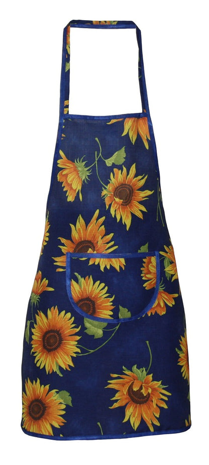 Trägerschürze fleckabweisend Polyester Latzschürze Schürze Sonnenblumen