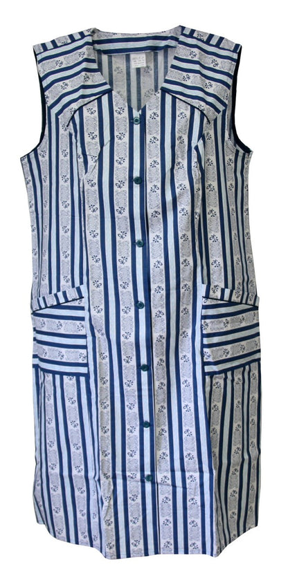 Knopfkittel Baumwolle bunt Hauskleid Kittel Schürze