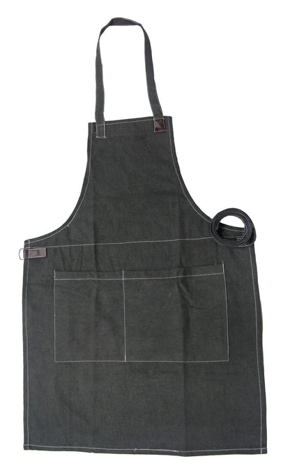 Denim BBQ Schürze Baumwolle Grillschürze Kochschürze Latzschürze Trägerschürze