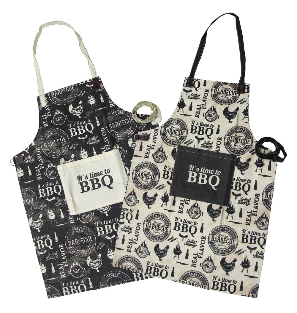 Denim BBQ Schürze Baumwolle Grillschürze Trägerschürze Kochschürze Latzschürze