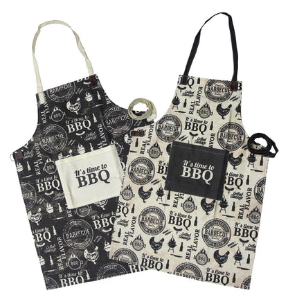 Denim BBQ Schürze Baumwolle Grillschürze Trägerschürze Kochschürze Latzschürze