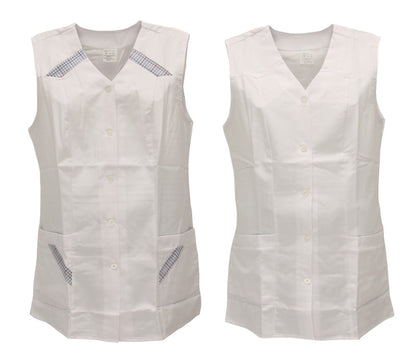 Hosenkasack weiß kurz einfarbig Kasack Schürze ohne Arm Kittel