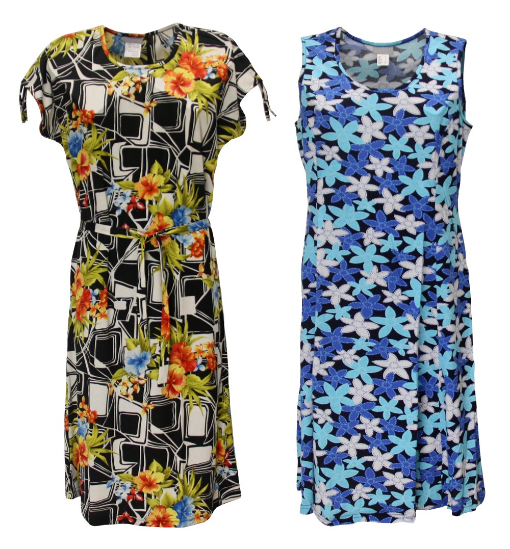 Sommerkleid Kleid Hauskleid Gartenkleid Strandkleid Jersey