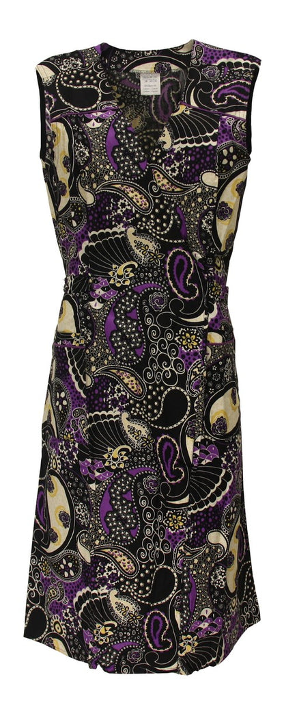 Wickelkleid Wickelkittel Kittel Schürze Hauskleid Wickelschürze Baumwolle