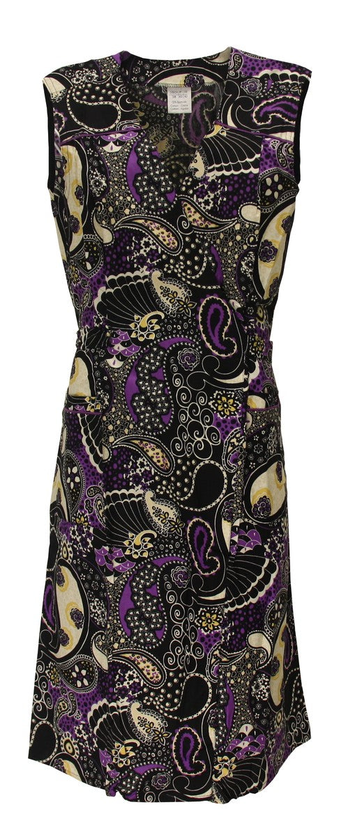 Wickelkleid Wickelkittel Kittel Schürze Hauskleid Wickelschürze Baumwolle