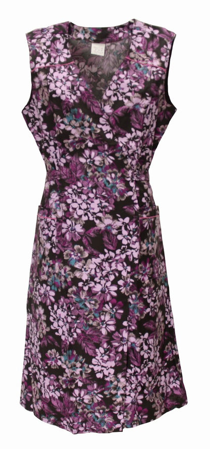 Wickelkleid Kittel Schürze Wickelkittel Hauskleid Wickelschürze Baumwolle