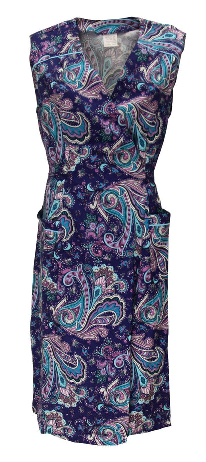Wickelkleid Kittel Schürze Wickelkittel Hauskleid Wickelschürze Baumwolle