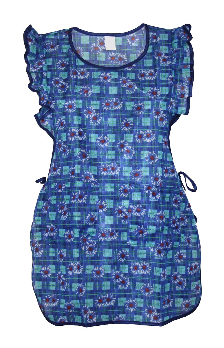 Chasuble Dederon Nylon Nostalgie Kasack Überwurf Schürze Rüsche
