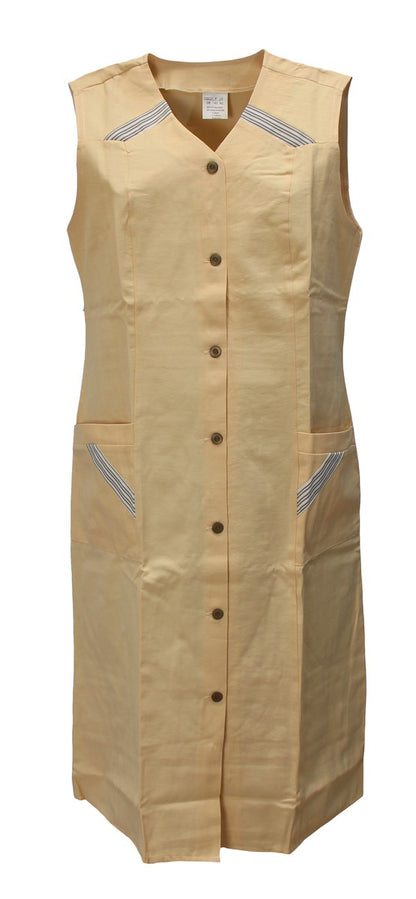 Damen Knopfkittel Kittel Schürze Baumwolle/Polyester Schürze Arbeitskittel