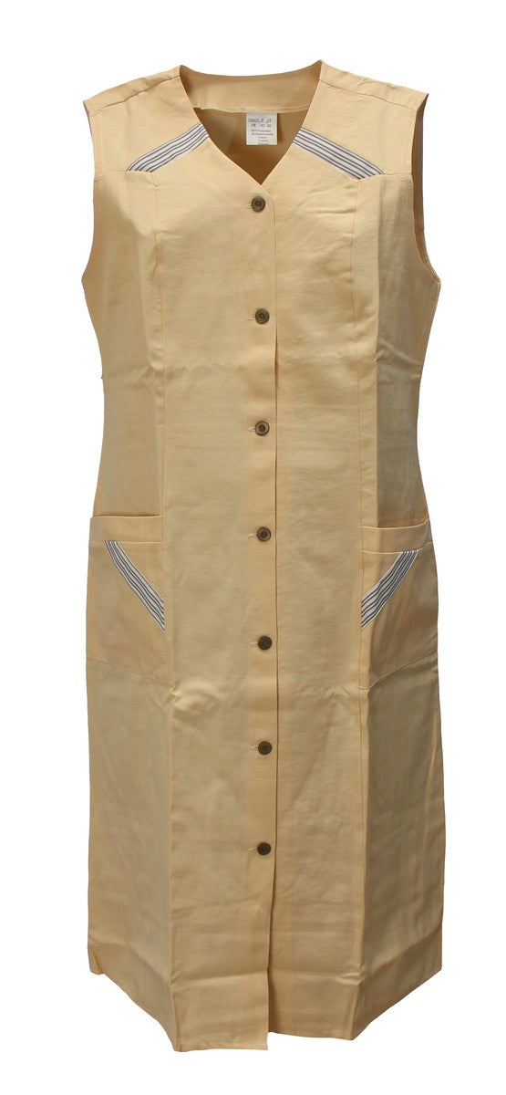 Damen Knopfkittel Kittel Schürze Baumwolle/Polyester Schürze Arbeitskittel