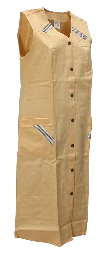 Damen Knopfkittel Kittel Schürze Baumwolle/Polyester Schürze Arbeitskittel