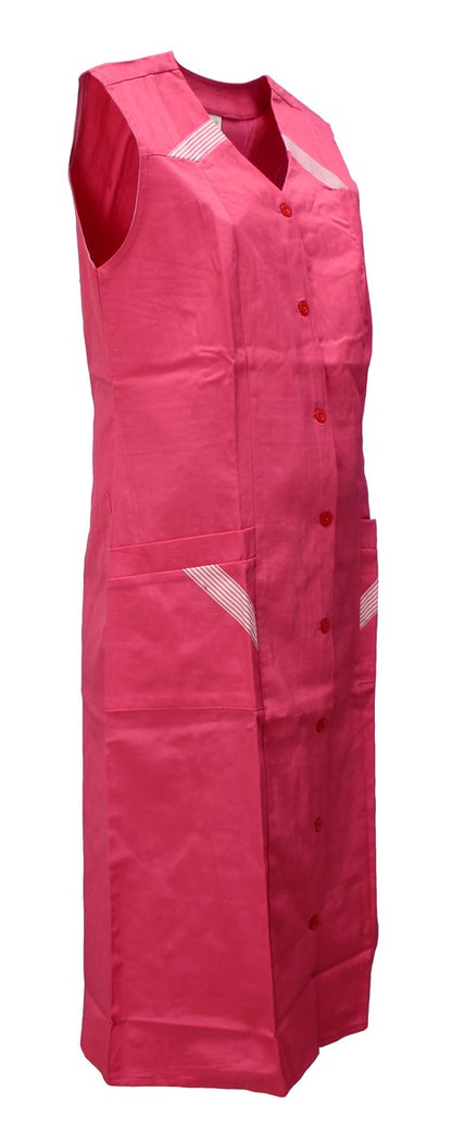 Damen Knopfkittel Kittel Schürze Baumwolle/Polyester Schürze Arbeitskittel