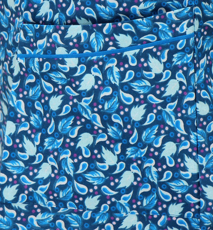 Kochschürze Knopfkittel Baumwolle bunt Hauskleid Kittel Schürze Kittelschürze