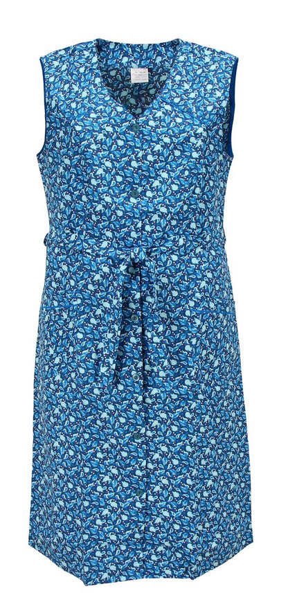 Kochschürze Knopfkittel Baumwolle bunt Hauskleid Kittel Schürze Kittelschürze