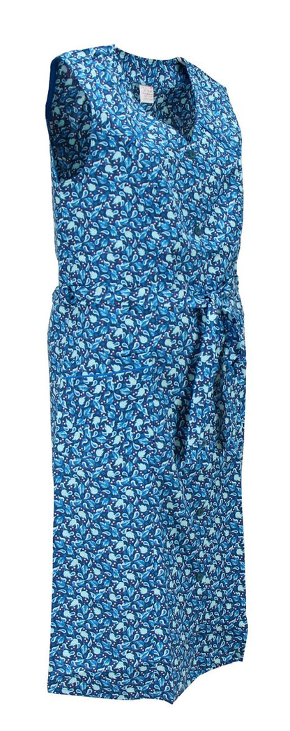 Kochschürze Knopfkittel Baumwolle bunt Hauskleid Kittel Schürze Kittelschürze