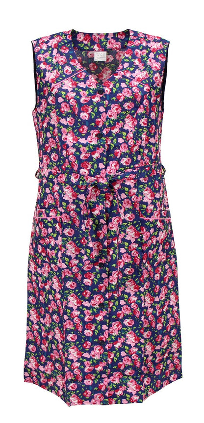 Kochschürze Knopfkittel Baumwolle bunt Hauskleid Kittel Schürze Kittelschürze