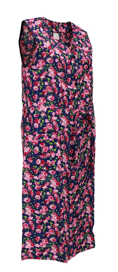 Kochschürze Knopfkittel Baumwolle bunt Hauskleid Kittel Schürze Kittelschürze