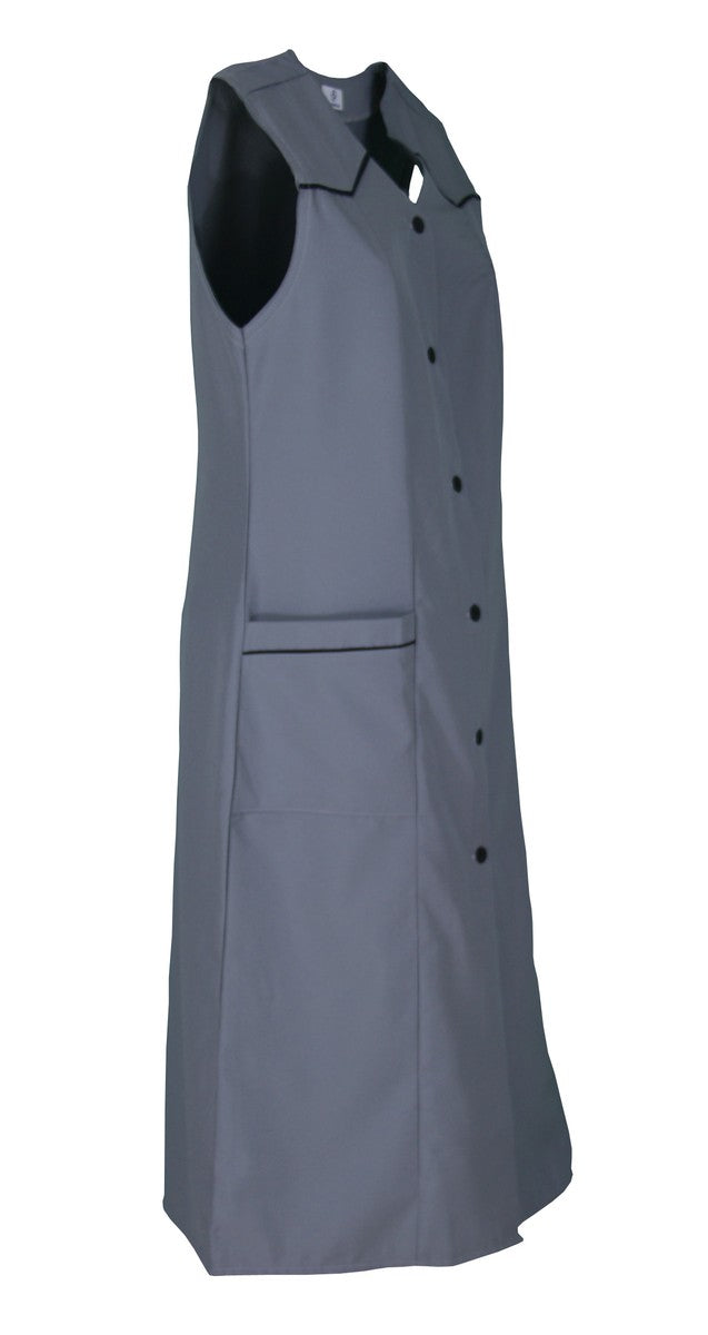 Women's Apron without Sleeves Cooking Apron Apron Button-Front Apron Solid Color House Dress