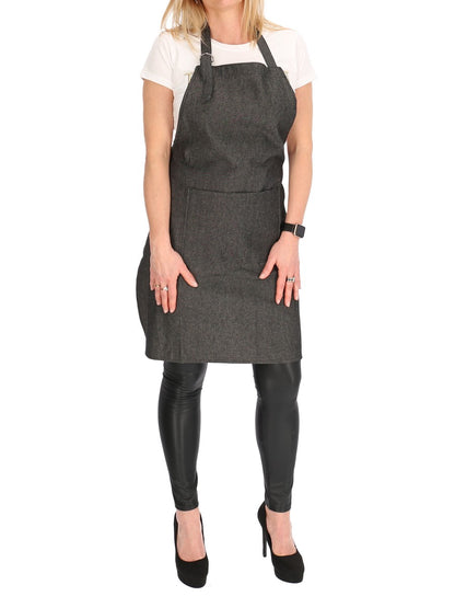 Trägerschürze Jeans blau schwarz Latzschürze Schürze Grillschürze Kochschürze