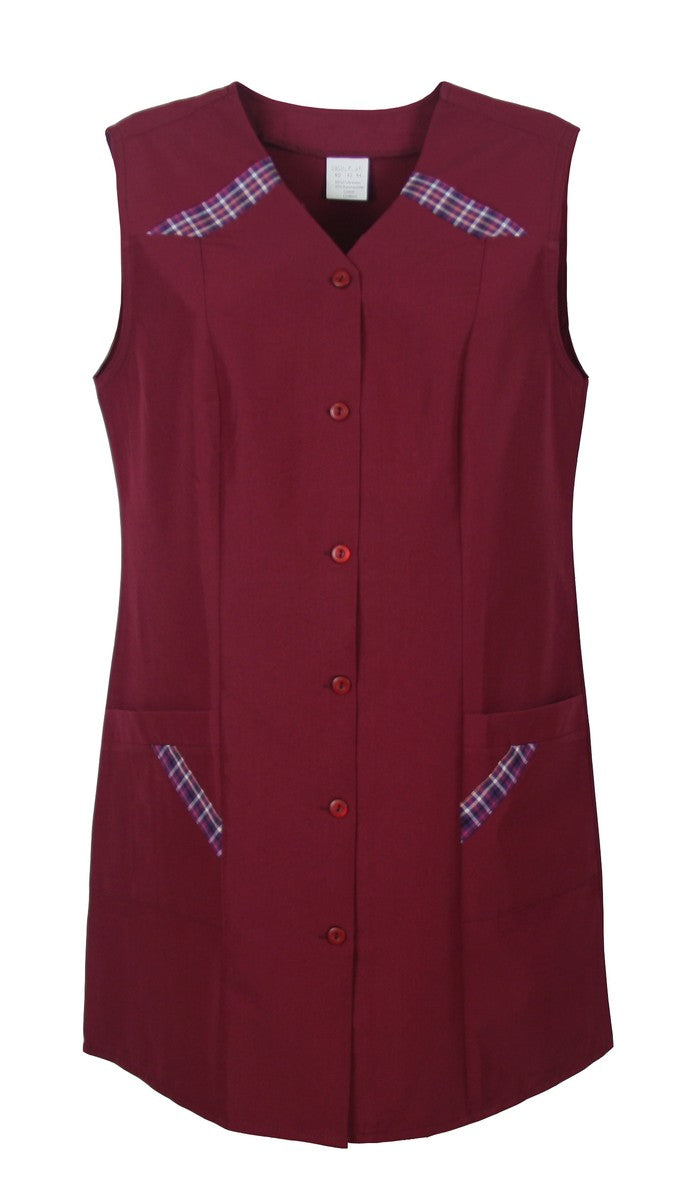 7/8-length tunic, plain, apron, short smock, grilling, housework, cooking aprons