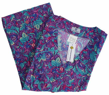 Knopfkittel Baumwolle bunt Kochschürze Hauskleid Kittel Schürze ohne Arm