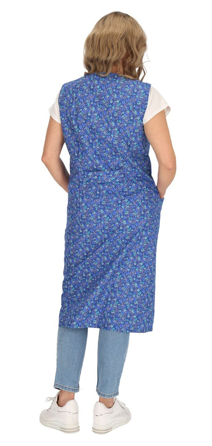 Knopfkittel Baumwolle bunt Kochschürze Hauskleid Kittel Schürze ohne Arm