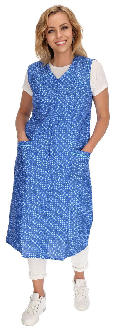 Reißverschluss Kittel RV Hauskleid Baumwolle Schürze Kochschürze