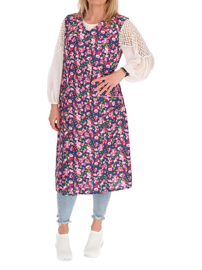 Reißverschluss Kittel RV Hauskleid Baumwolle Schürze Kochschürze