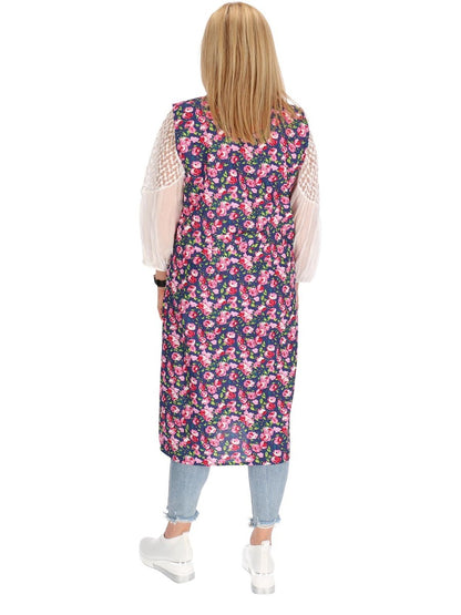 Reißverschluss Kittel RV Hauskleid Baumwolle Schürze Kochschürze